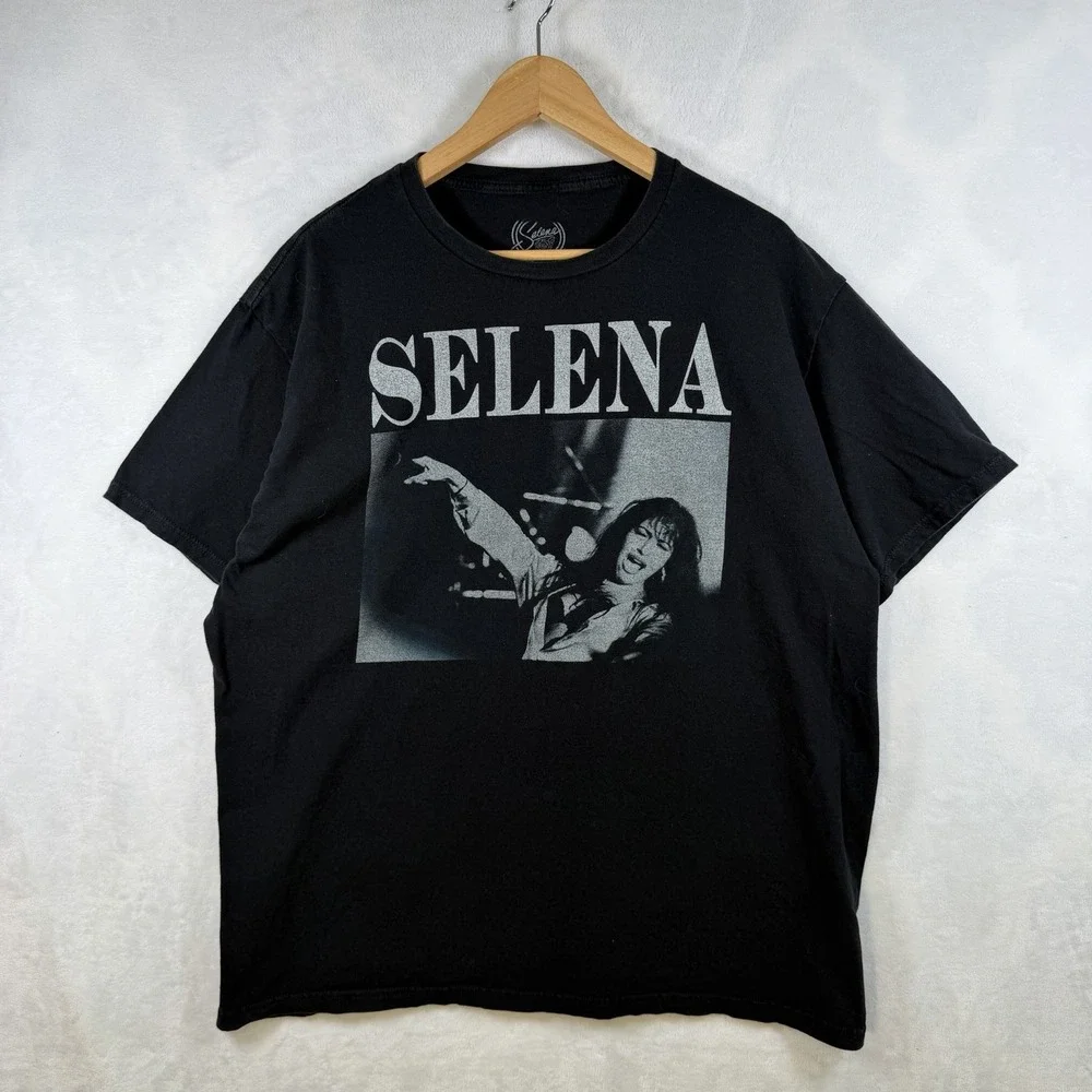 Selena Quintanilla Queen Of Cumbia Graphic T-Shirt Black Tejano Music XL Legend